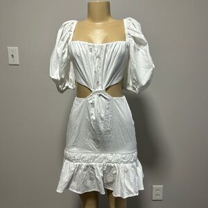 Forever 21 White Short Sleeve Dress